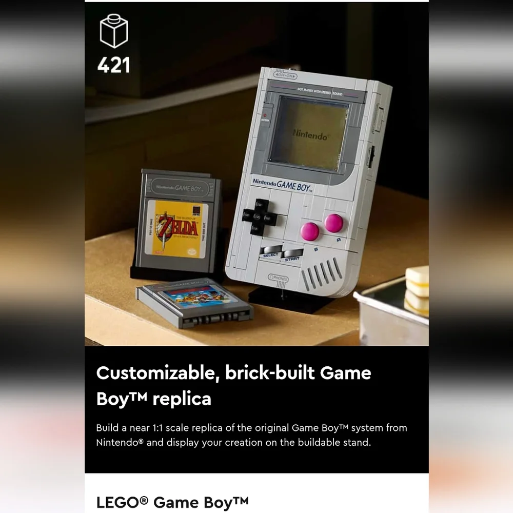 NEW LEGO Nintendo Game Boy Retro Building Set